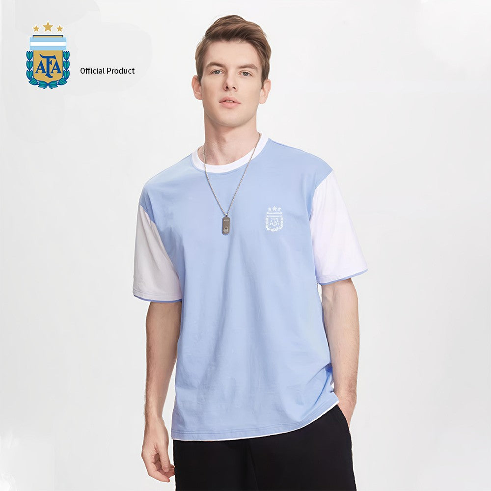 Blue White Block Numbered T-Shirt