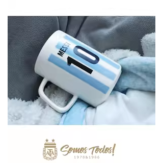 Blue and White Numbered Mug