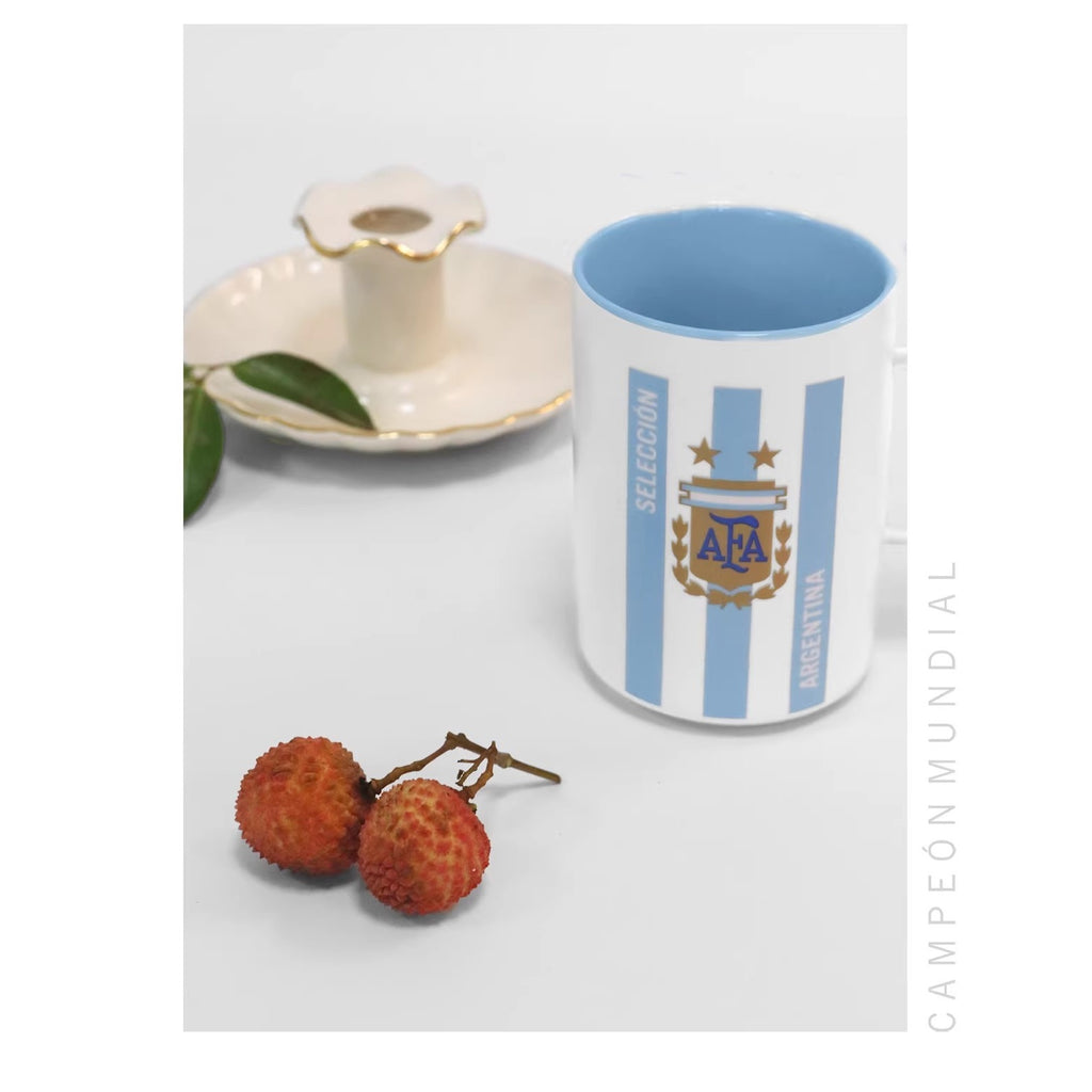 Blue and White Numbered Mug