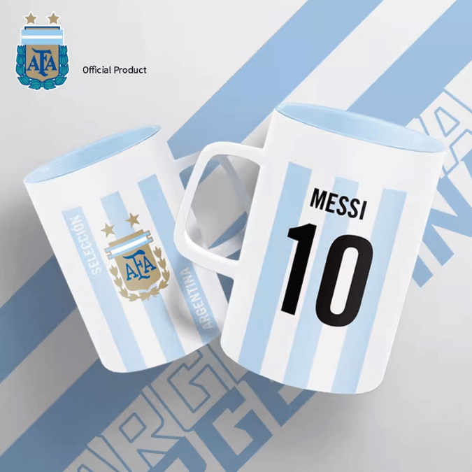 Blue and White Numbered Mug
