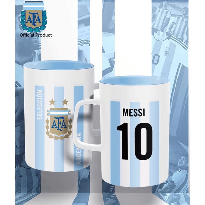 Blue and White Numbered Mug
