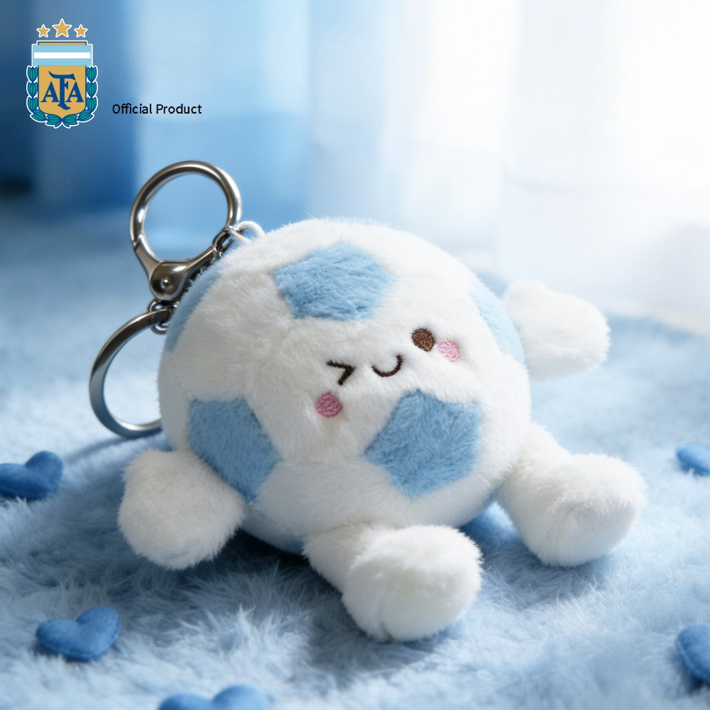 Cute Plush Football Keychain