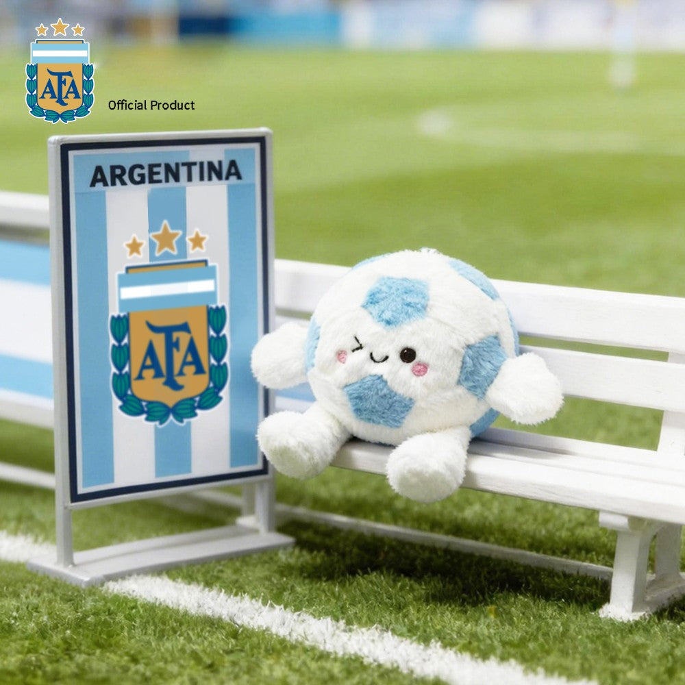 Cute Plush Football Keychain