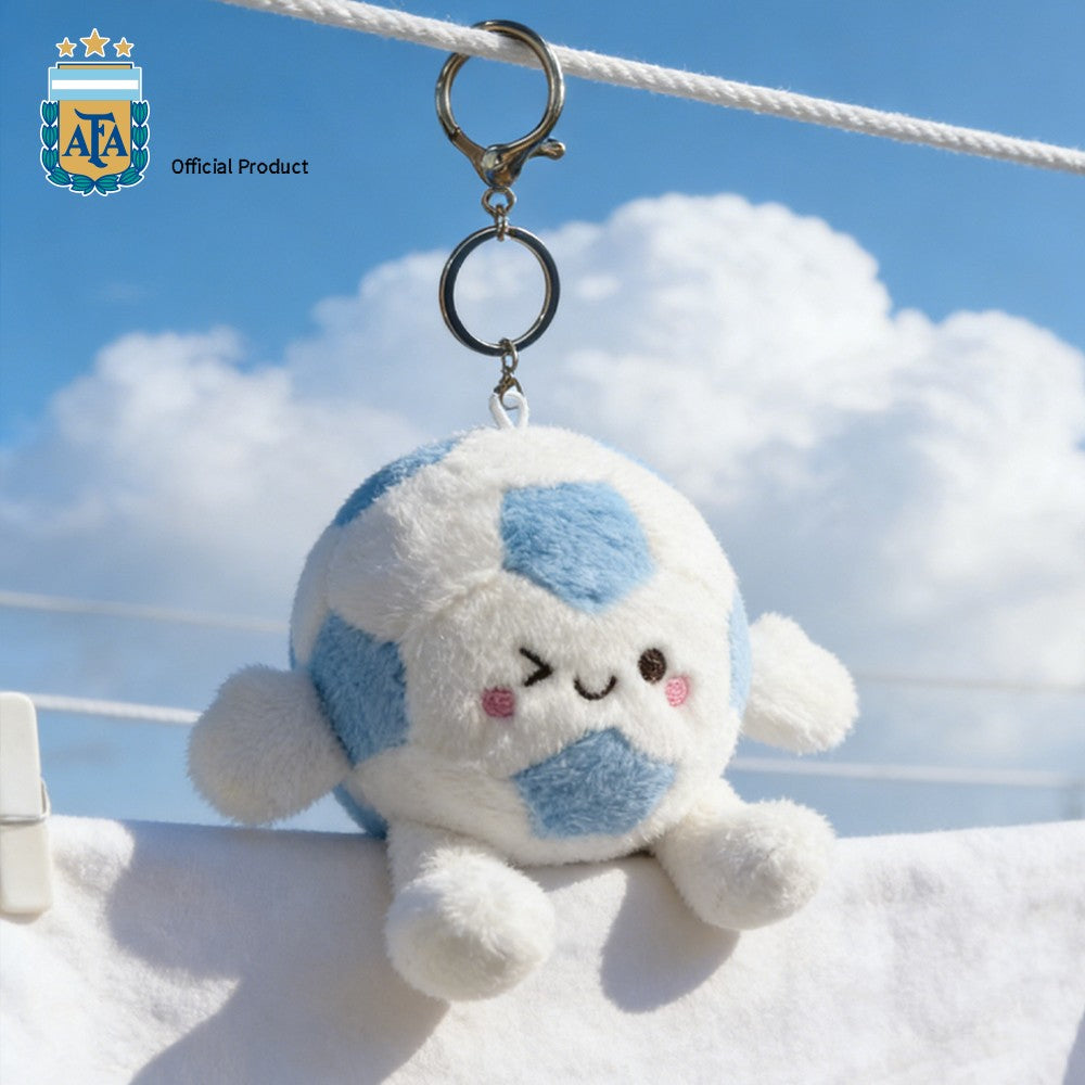 Cute Plush Football Keychain