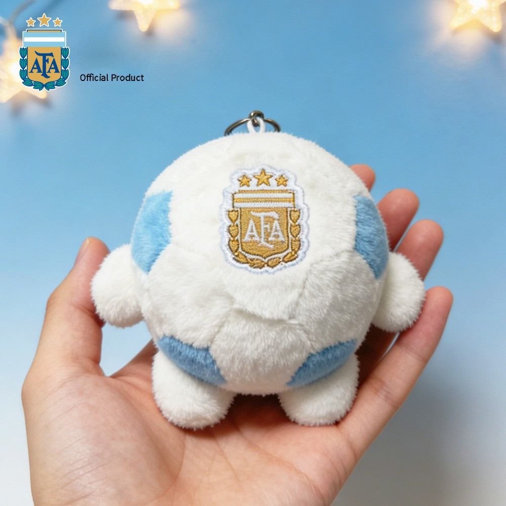 Cute Plush Football Keychain