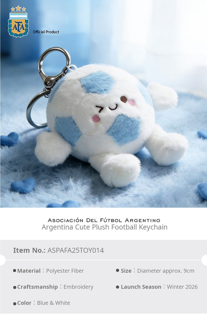 Cute Plush Football Keychain