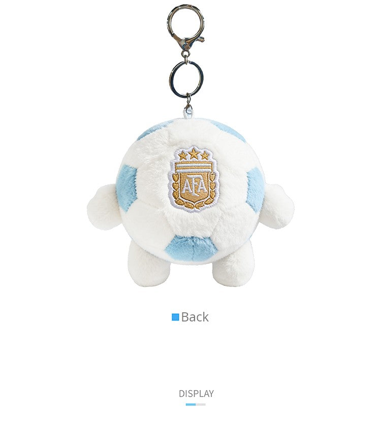 Cute Plush Football Keychain