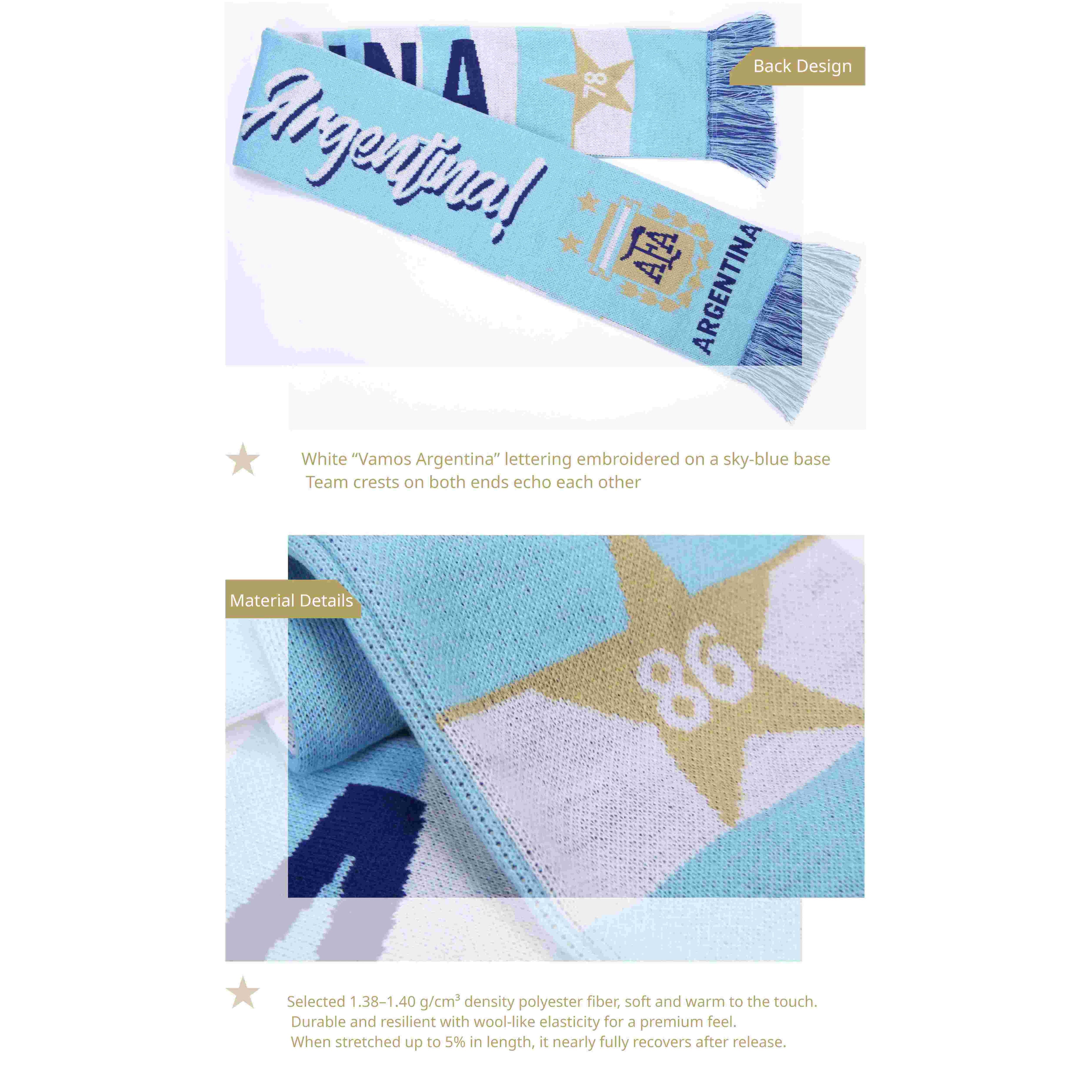 Jacquard Fans Scarf